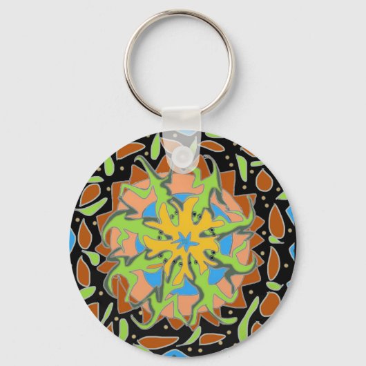 Lizard Mandala Sleutelhanger (Voorkant)