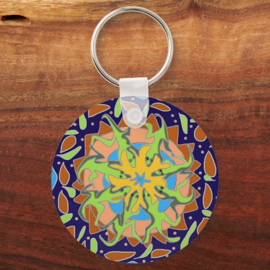 Lizard Mandala Sleutelhanger (Achterkant)