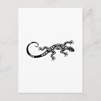 lizard Maori tattoo Briefkaart