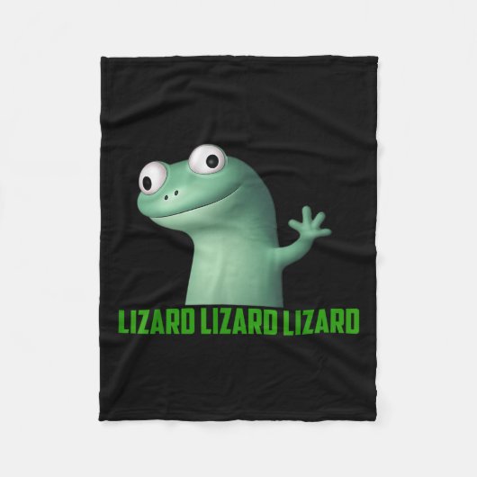 Lizard Meme Lizard Lizard Lizard Grappige Grafisch Fleece Deken (Voorkant)