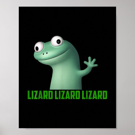 Lizard Meme Lizard Lizard Lizard Grappige Grafisch Poster (Voorkant)