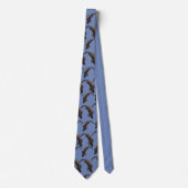 LIZARD PATTERN BLAUW via Slipperywindow Stropdas (Voorkant)