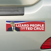 Lizard People for Ted Cruz Bumpersticker (Op auto)
