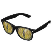 Lizard Reptilian Slit Eyes Black & Yellow Retro Zonnebril (Gekanteld)