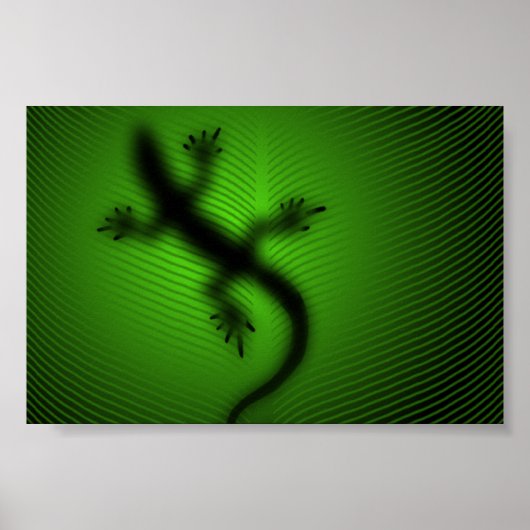 Lizard Silhouette Poster (Voorkant)