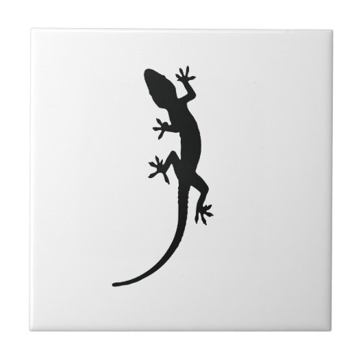 Lizard Silhouette Tegeltje (Voorkant)
