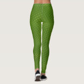 Lizard Skin Print Groen Gele Leggings (Achterkant)