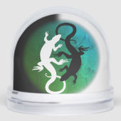 Lizard Snow Globe Personalized Reptile Snow Globes Sneeuwbol (Voorkant)