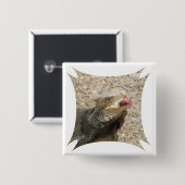 Lizard Tongue Square Pin Vierkante Button 5,1 Cm (Voorkant /achterkant)