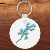 Lizard-turquoise Sleutelhanger (Voorkant)