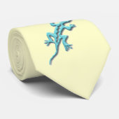 Lizard-turquoise Stropdas (Opgerold)