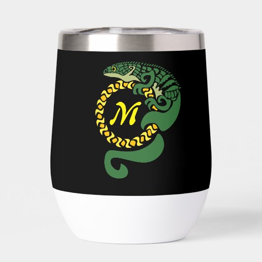 Lizard, un alligator tribal, qui serre un monogram (Arrière)