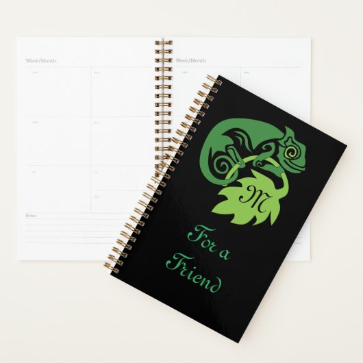 Lizard Vert Chameleon Drunk Suspendu (Devant avec enveloppe)
