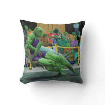 Lizard Warrior Lutte Imaginaire Art Jeter Oreiller