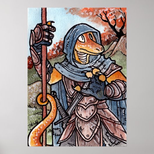 Lizard Warrior Poster (Voorkant)