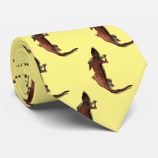 Lizard Wildlife Cravate Jaune (Roulé)