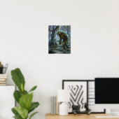 Lizardman van Scape Ore Swamp Poster (Thuiskantoor)