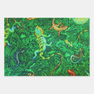 Lizards Batik Inpakpapier Vel