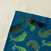 Lizards Chameleons Art Strandlaken (In situ)