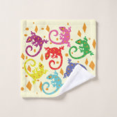 Lizards colorés (Gant de toilette)