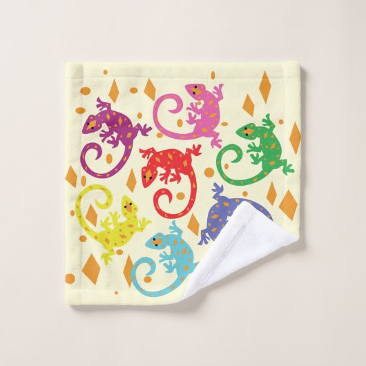 Lizards colorés (Gant de toilette)