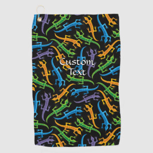 Lizards de couleur Tribal Motif serviette de golf