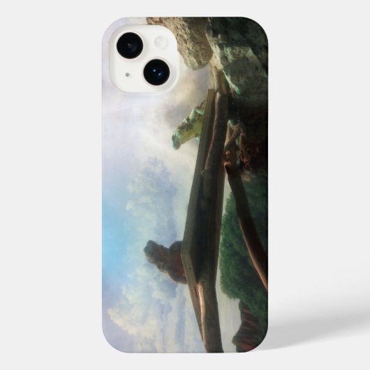 Lizards Face Off iPhone Case (Verso)