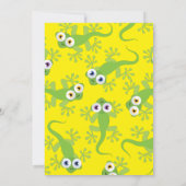 Lizards Geckos Cute Kinder 1e verjaardag Kaart (Achterkant)