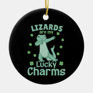 Lizards zijn mijn gelukscharmes St Patrick's Day Keramisch Ornament