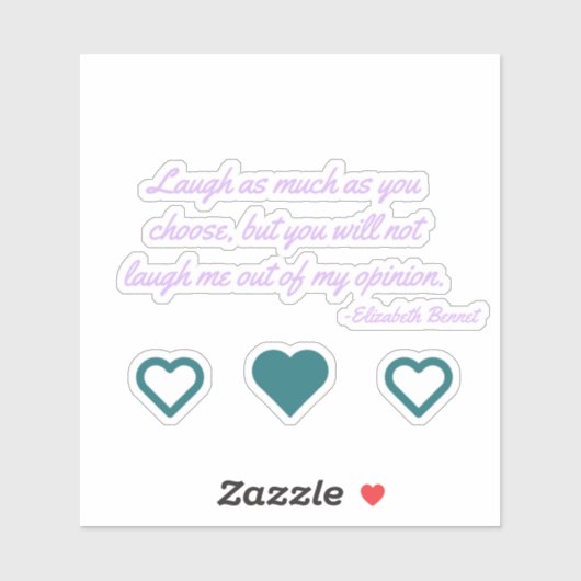 Lizzie Bennet-Sticker voor laptop Sticker (Vel)