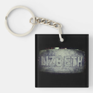 Lizzie Borden Grave Marker - Herfst River, MA Sleutelhanger