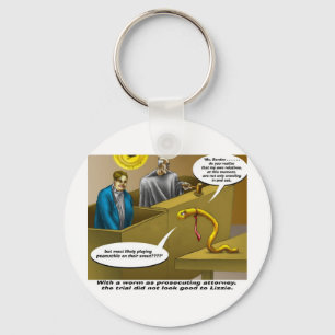 Lizzie Borden Proces Grappige Cartoon Cadeaus Sleutelhanger