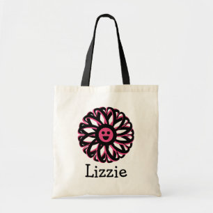 Lizzie Happy Flower Personalized Canvas tas
