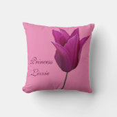 Lizzy naam gepersonaliseerde roze rozen Kussen (Voorkant)