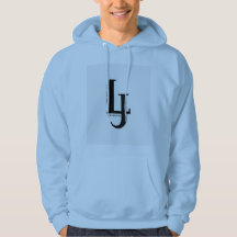 LJ Monogram Blauwe Hoodie | Koninklijk Blauwe Logo