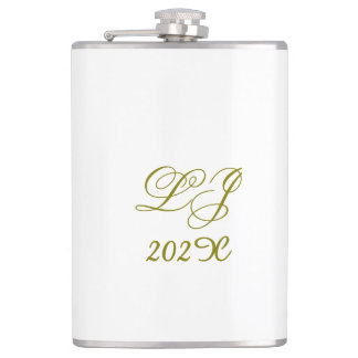 LJ Monogram Elegant Modern Wedding Heupfles