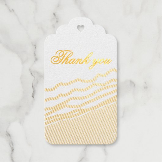 LJ Monogram Elegante Strandbruiloft Cadeaulabels (Voorkant)