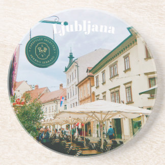Ljubljana, Slovenia Zandsteen Onderzetter