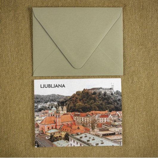Ljubljana Slovenië Stad Uitzicht Briefkaart