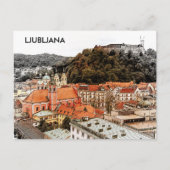 Ljubljana Slovenië Stad Uitzicht Briefkaart (Voorkant)