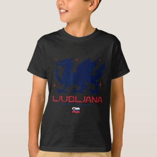 Ljubljana Slovenië Stad Van Draken Patriottische D T-shirt