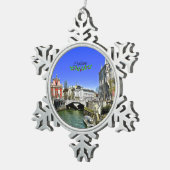 Ljubljana Slovenië Tin Sneeuwvlok Ornament (Rechts)