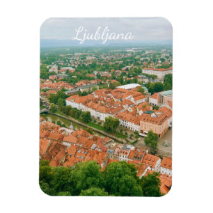 Ljubljana stadsgezicht, Slovenië Reis Souvenir Magneet