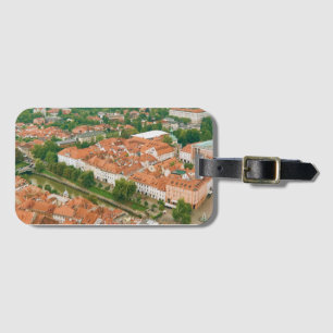 Ljubljana van bovenaf bagagelabel