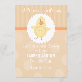 L'l Chick Baby shower Invitation Kaart
