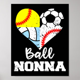 Ll Nonna Soccer Sell Softll Volleyll Player Nonna Poster