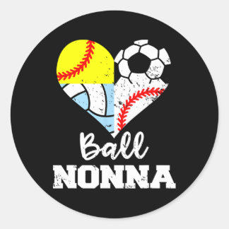 Ll Nonna Soccer Sell Softll Volleyll Player Nonna Ronde Sticker