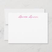 LL Signature Pattern Personalized Notecard Kaart (Voorkant)