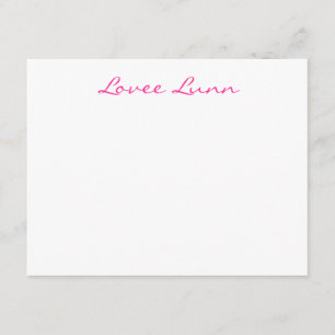 LL Signature Pattern Personalized Notecard Kaart