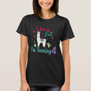 Llama 3de 4de verjaardag Peuter Meisjes Outfit Cac T-shirt